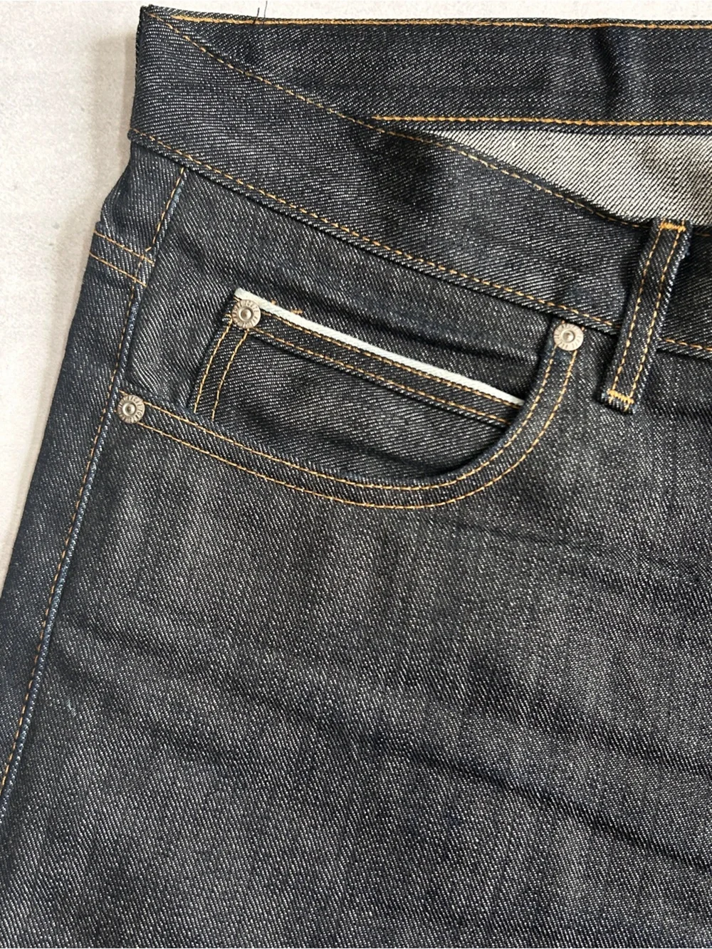Naked & Famous Super Guy Left Hand Twill Selvedge Jeans Sz 38 Raw Denim